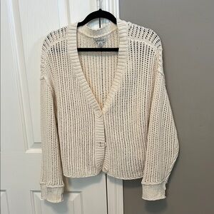 Women's Cream Cardigan Sweater